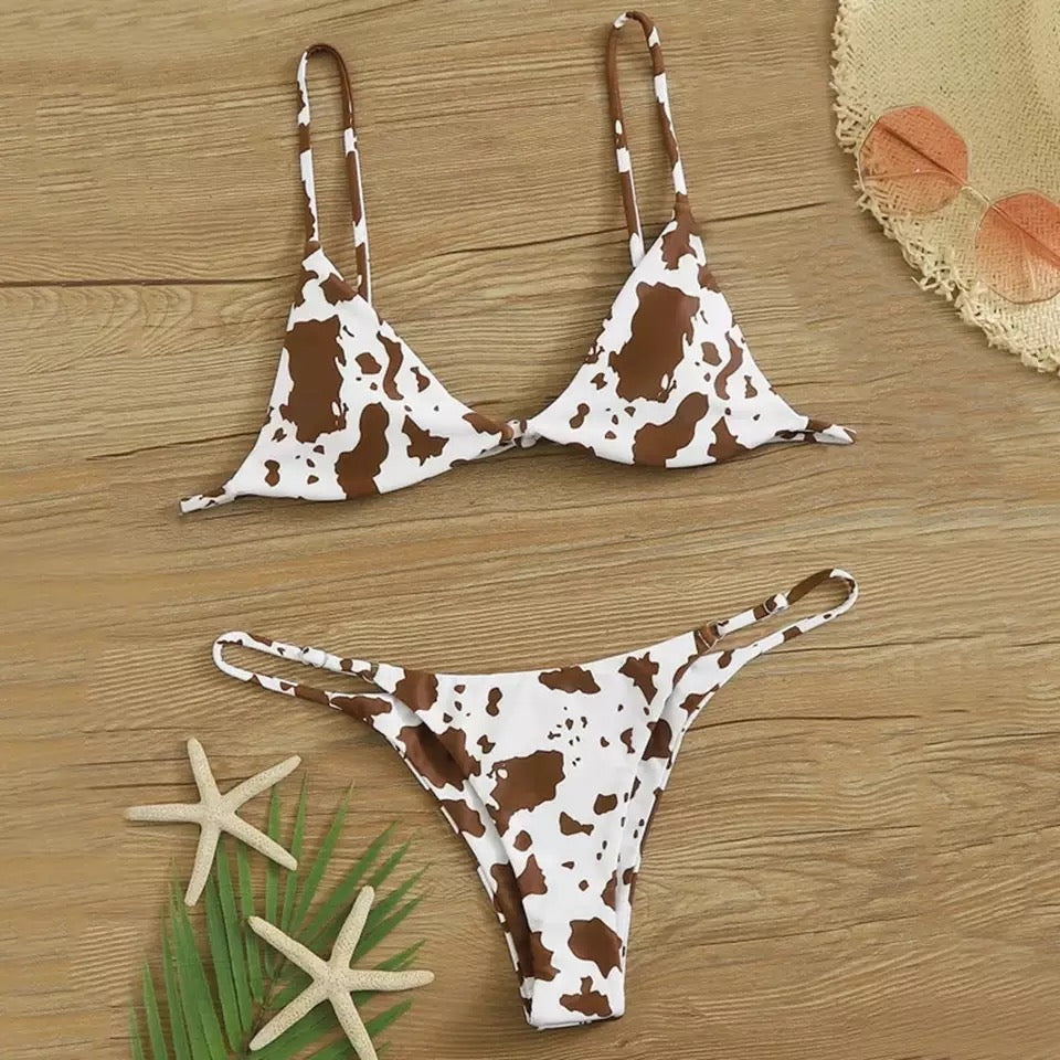 Cute Cow Print Bikini