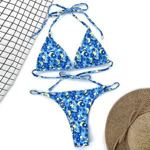 Blue Florals Bikini