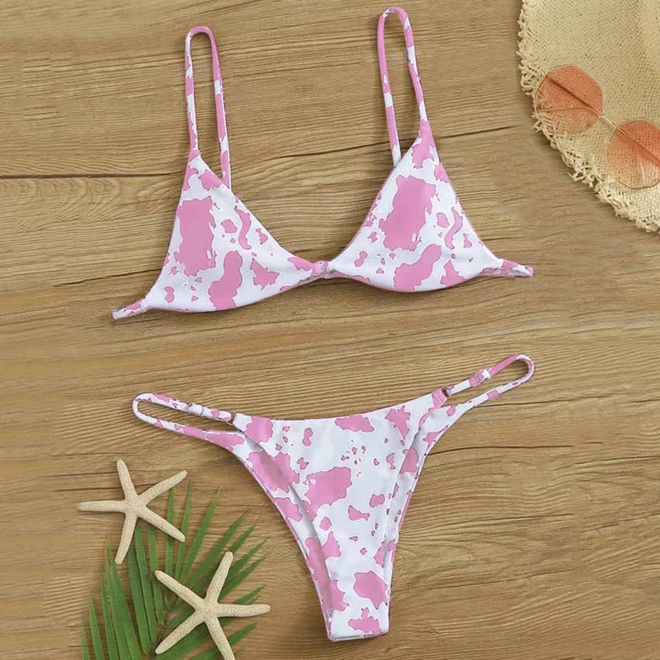 Cute Cow Print Bikini